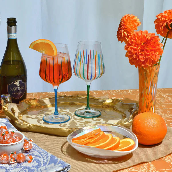 Timeless Handpainted Wine/Cocktail Glass
