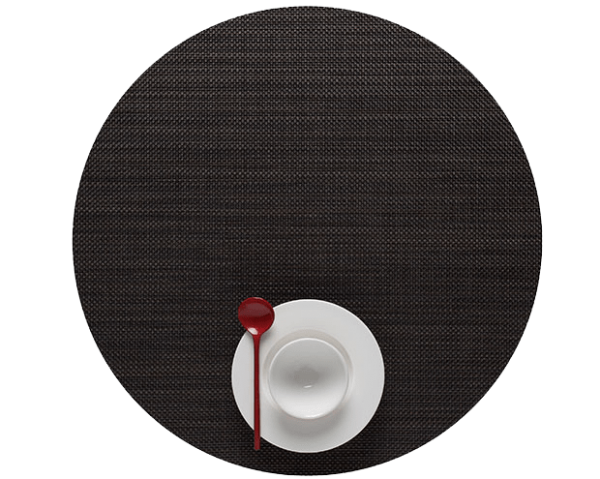 Chilewich Mini Basketweave Placemat - Espresso - Round