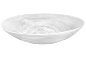 Everyday Large Resin Bowl White Swirl
