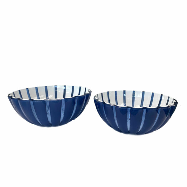 Guzzini Grace Navy/White 25cm large bowl and 30cm Xlarge bowl