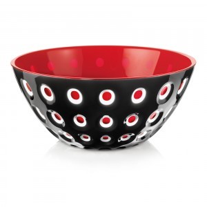 Guzzini Le Murrine Bowl - Black - White - Red