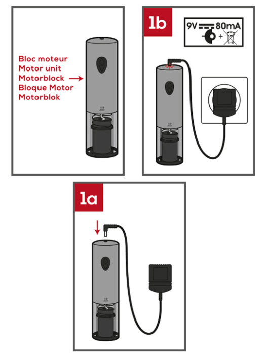 Elis rechargeable corkscrew diagram of how to charge