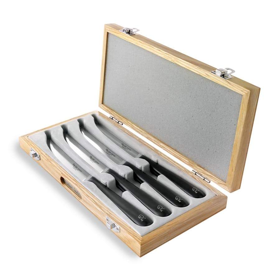 Robert Signature Boxes Set of 4 Steak Knives Wooden Box - Luxurious Interiors