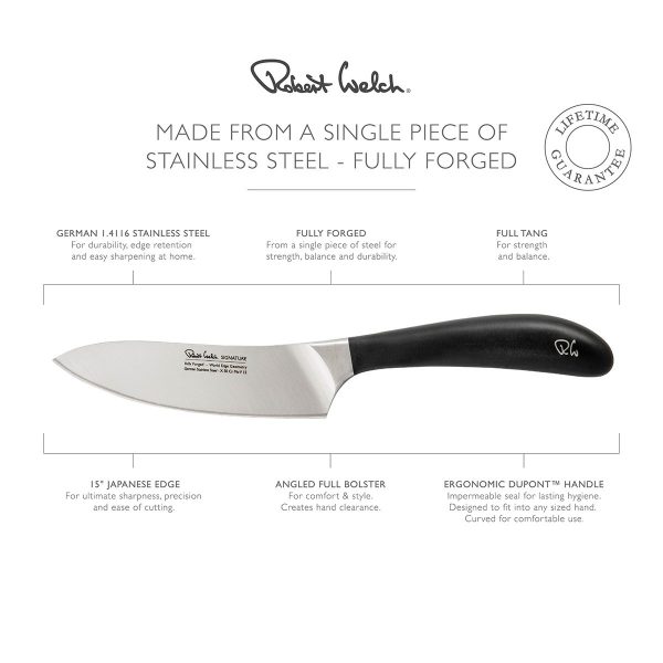 made from a single piece of stainless steel - fully forged - infographic - lifetime guarantee