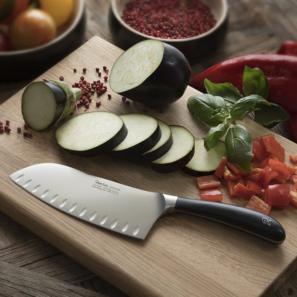 17cm/7” Santoku Knife on cutting board