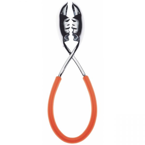 Kiss Salad Tongs with Stainless Head and Orange Handle