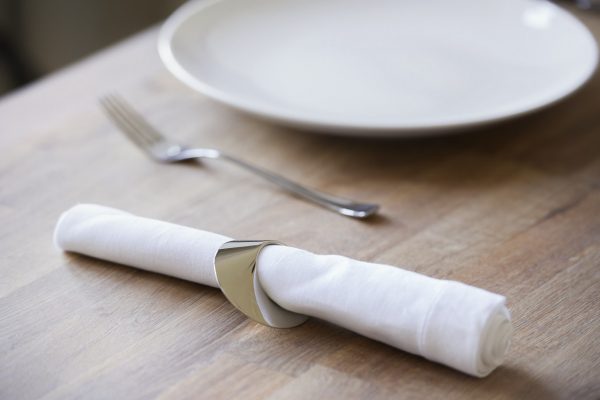Philippi Swirl Napkin Ring pictured with place setting