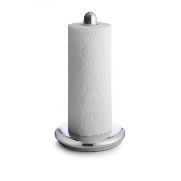 Nambe Curvo Paper Towel Holder with paper towel roll