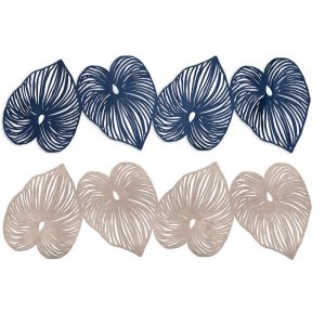 Table Runner consisting of 4 leaves in blue or rose gold