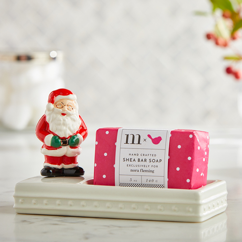 Nora Fleming Mini - Father Christmas pictured with soap dish