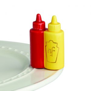 Nora Fleming Mini - Main Squeeze - ketchup and mustard