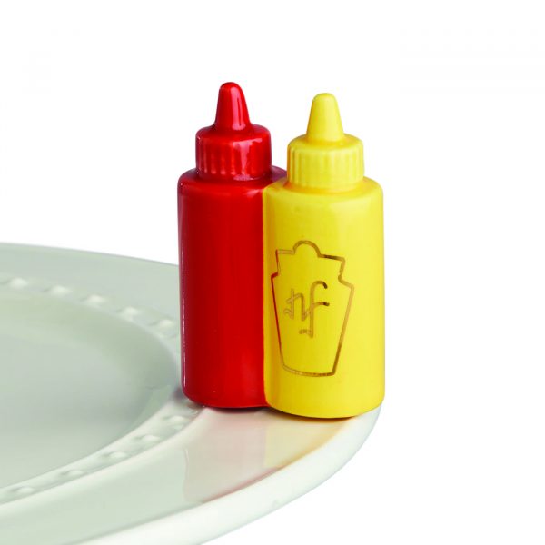 Nora Fleming Mini - Main Squeeze - ketchup and mustard