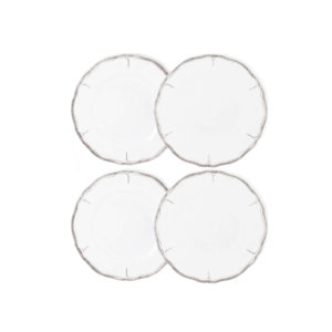 Luxury Melamine Appetizer Plates (Set of 4) - Antique White