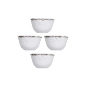 Luxury Melamine Dessert Bowls (Set of 4) - Antique White