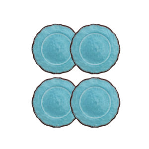 Luxury Melamine Appetizer Plates (Set of 4) - Antiqua Turquoise