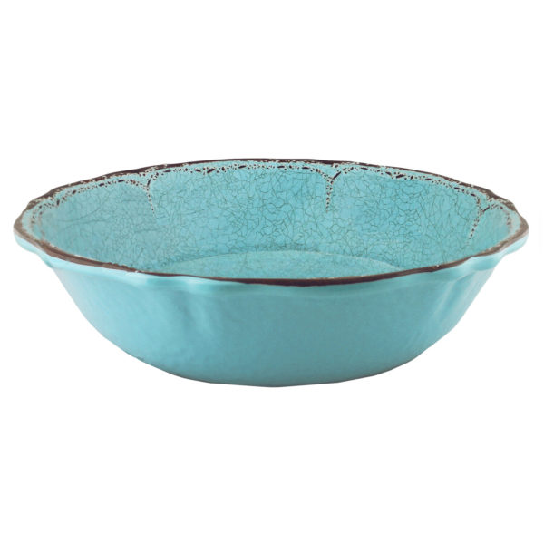 Luxury Melamine Large Salad Bowl - Antiqua Turquoise