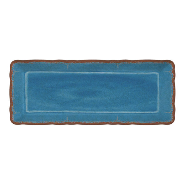 Luxury Melamine Baguette Tray - Antiqua Blue