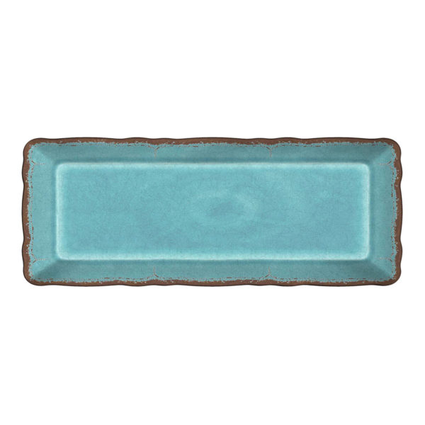 Luxury Melaminee Baguette Tray - Antiqua Turquoise