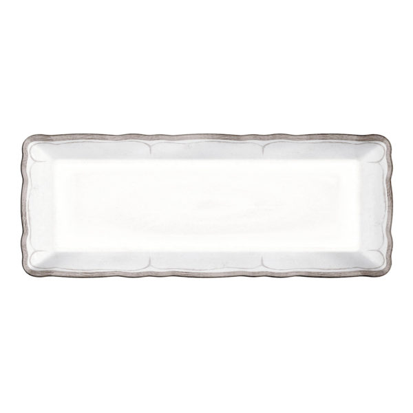 Luxury Melamine Baguette Tray - Antique White