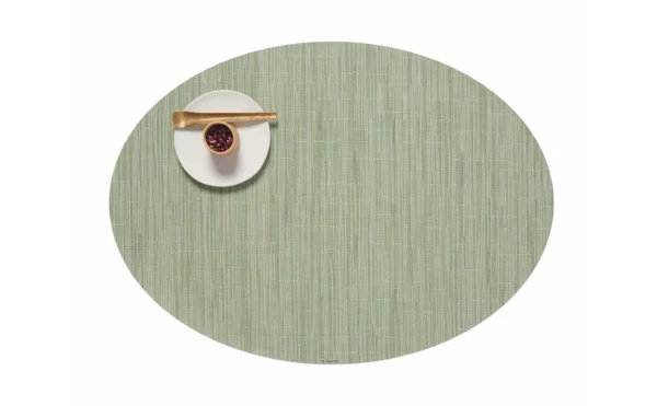 Chilewich Bamboo Oval Placemat Spring Green