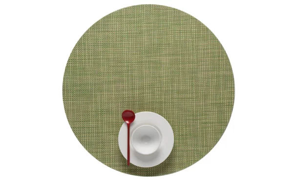 Chilewich Mini Basketweave Round Placemat Dill