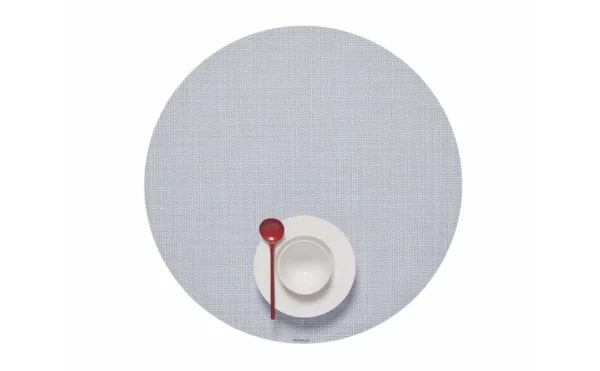 Chilewich Mini Basketweave Round Placemat Sky