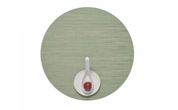 Chilewich Bamboo Round Placemat Spring Green