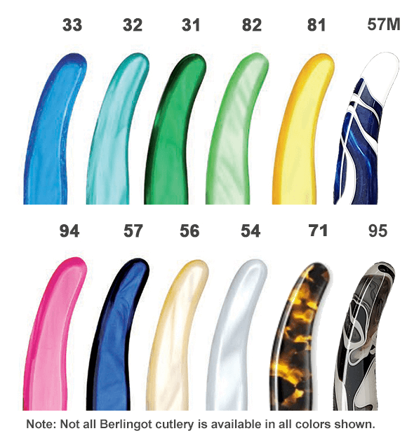 Claude Dozorme Tablespoon handle colors - 33, 32, 31, 82, 81, 57M, 94, 57, 56, 54, 71, 95