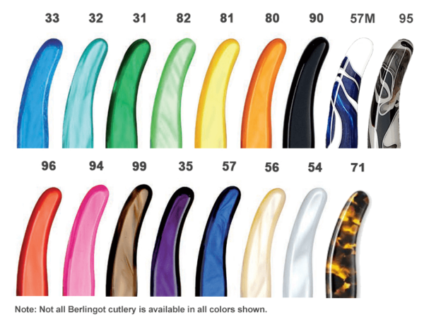 Claude Dozorme Teaspoon handle colors - 33, 32, 31, 82, 81, 80, 90, 57M, 95, 96, 94, 99, 35, 57, 56, 54, 71