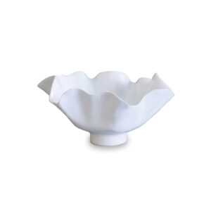 Bloom White Small Deep Bowl on white background