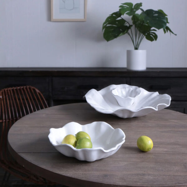 White Chip & Dip Bowls filled with limes and displayed on a table