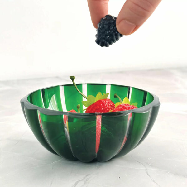 Guzzini Bellissimo Bowl - Small 12 cm - Emerald with strawberries