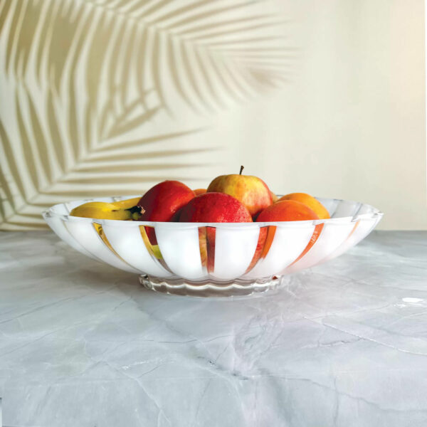 Guzzini Bellissimo Centerpiece - Mother of Pearl, filled with fruit