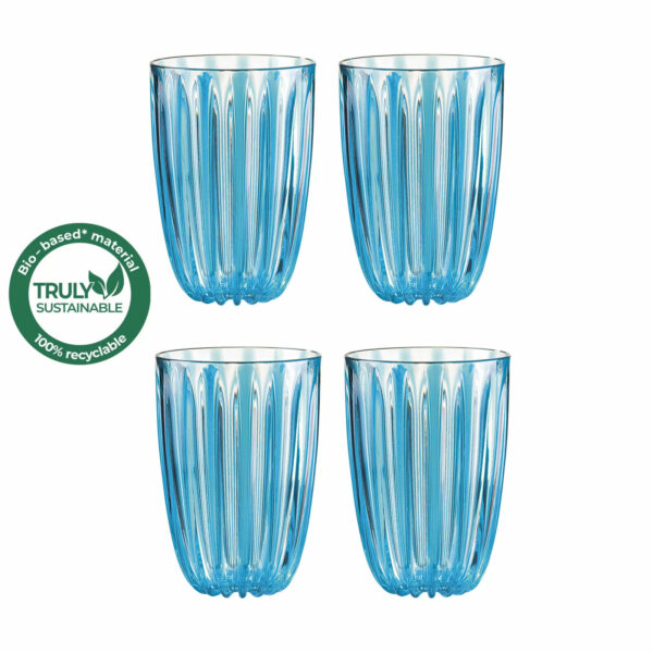 Guzzini Bellissimo Four Glasses - Turquoise